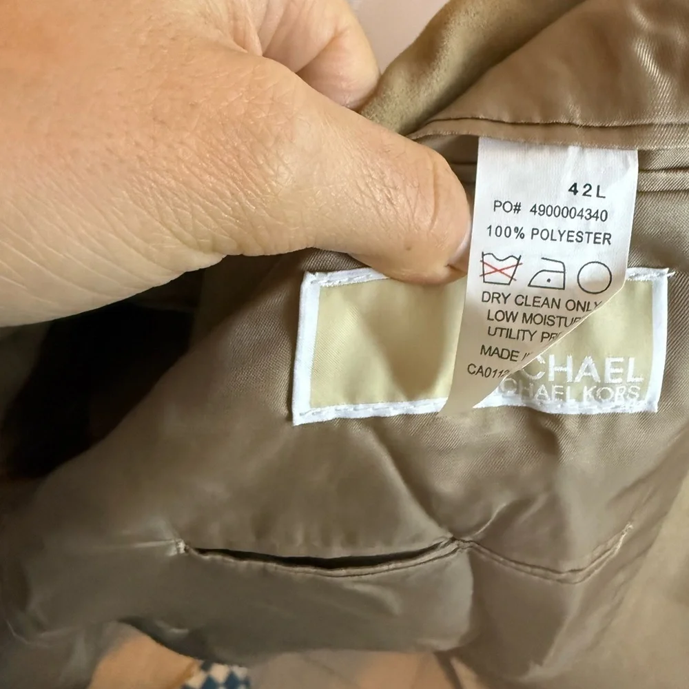 Michael Michael Kors Tan Faux Suede Sports Coat